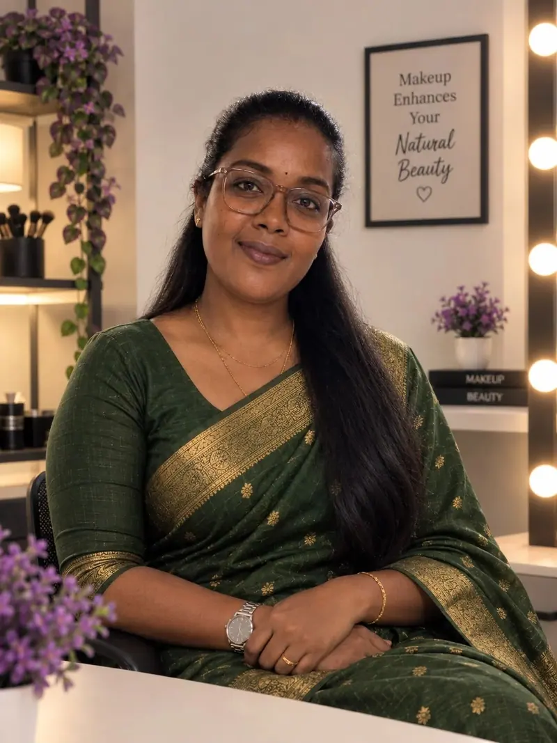 Kamali, makeup artist, hairstylist and saree drapist in Chennai — Kamali Artistry